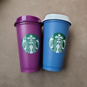2 Reusable Starbucks Hot Cups.